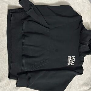 Zara Black men’s Hoodie with White Logo size L